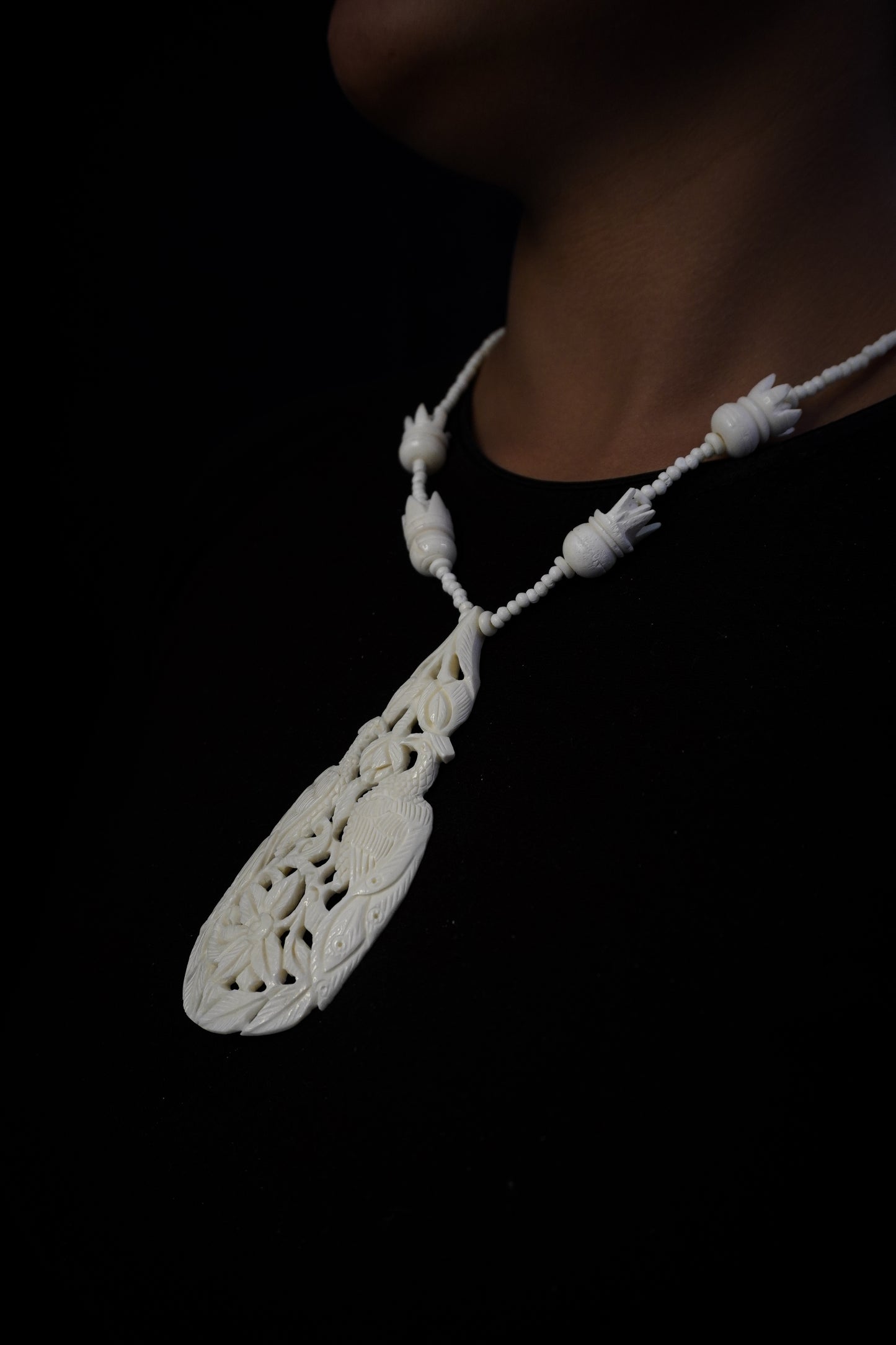 Ancient Echoes: Artisan Bone Necklace