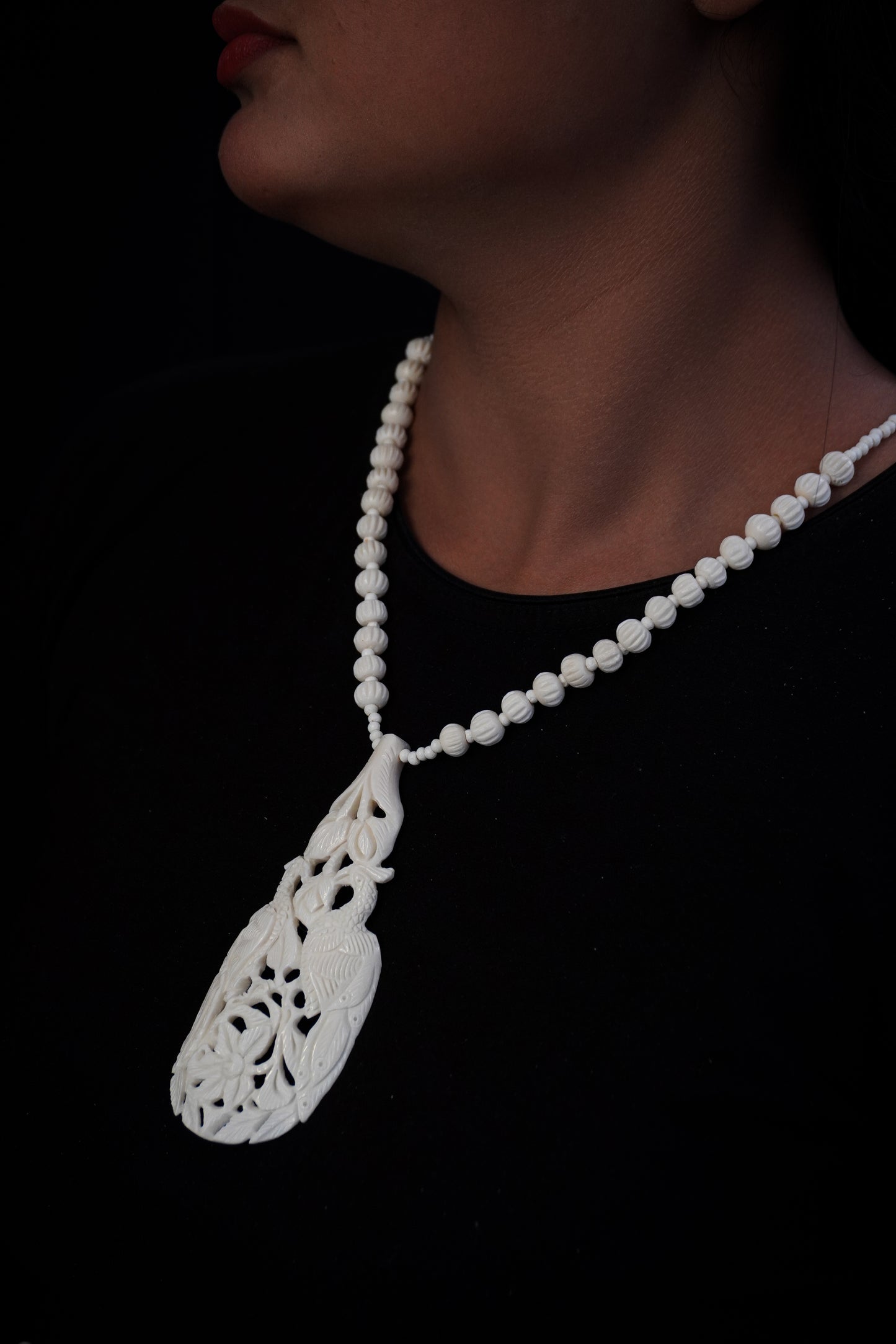 Wilderness Whispers: Nature-Inspired Bone Necklace