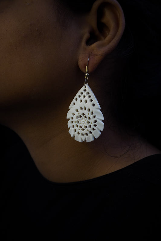 Spirit of the Wild: Artisan Bone Carved Wildlife Earrings