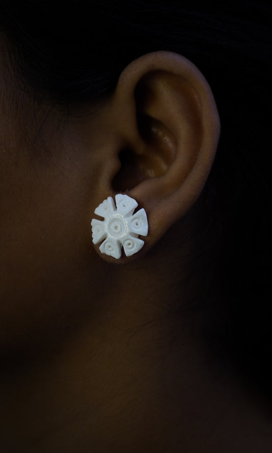 Divine Designs: Ethereal Handmade Bone Earrings