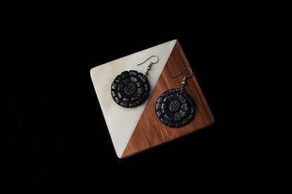 Artistry Unveiled: Handmade Bone Carved Drop Earrings