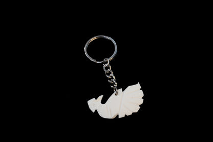 Artisan Crafted Elegance: Handmade Bone Carver Keychain