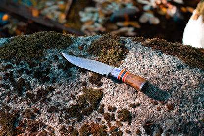 Exquisite Damascus Steel Camping Knife | OnlyViking