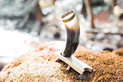 Viking Drinking Horn with Norse Symbol | OnlyViking