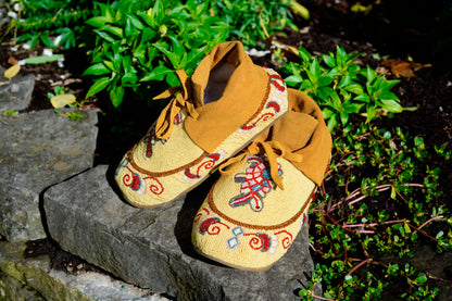 Turtle Beaded Design Moccasins