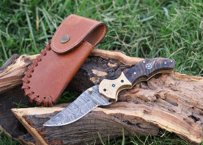 Golden Ember: Damascus Masterpiece Knife