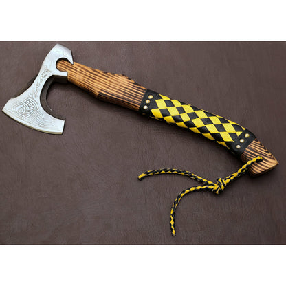 Yellow & Black checkered Axe A +B | Only Viking